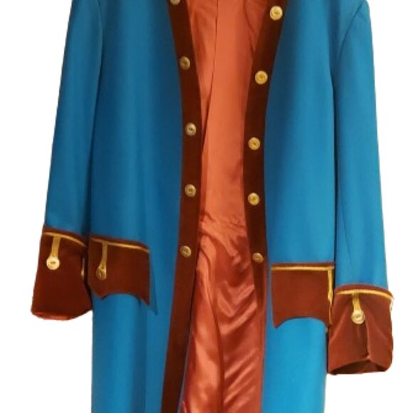 MEN'S HISTORICAL PIRATE/PRIVATIER GARB - LARGE JACKET, FULLY LINED WOOL COATT - Picture 13 of 13